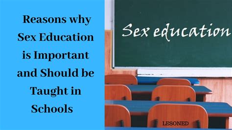 Why Sex Education Should Be Taught in Schools: Because Bananas Are Not the Only Thing That Comes in Bunches